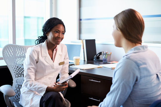 woman consulting with a lady doctor