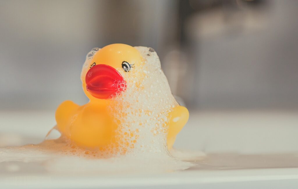 a yellow rubber duck
