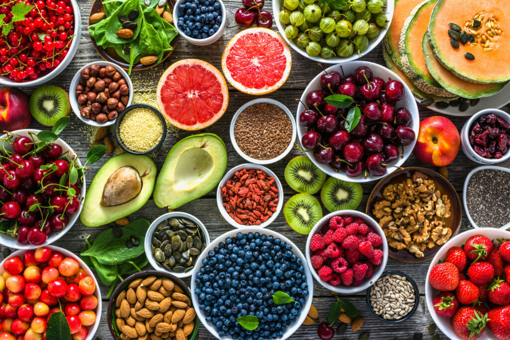 bowls having lots of healthy food