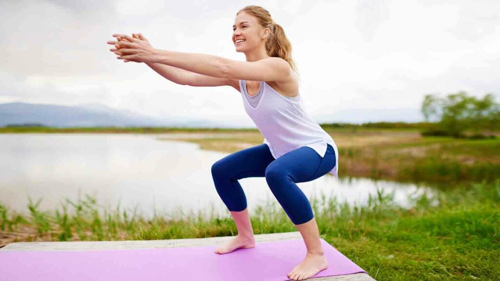 a woman exercising after having vaginal delivery