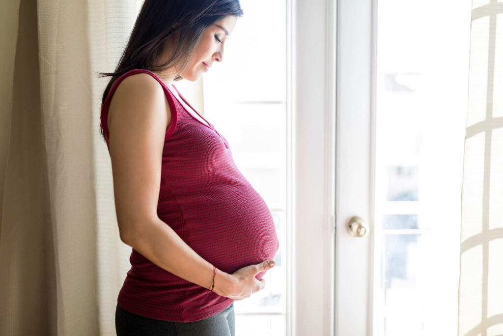 a pregnant woman